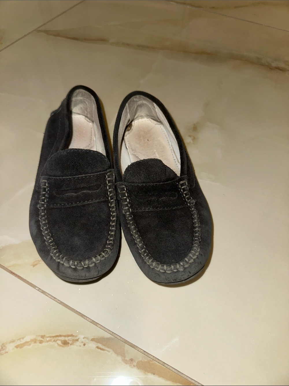 Primigi Black Suede Kids Slip-On Moccasins